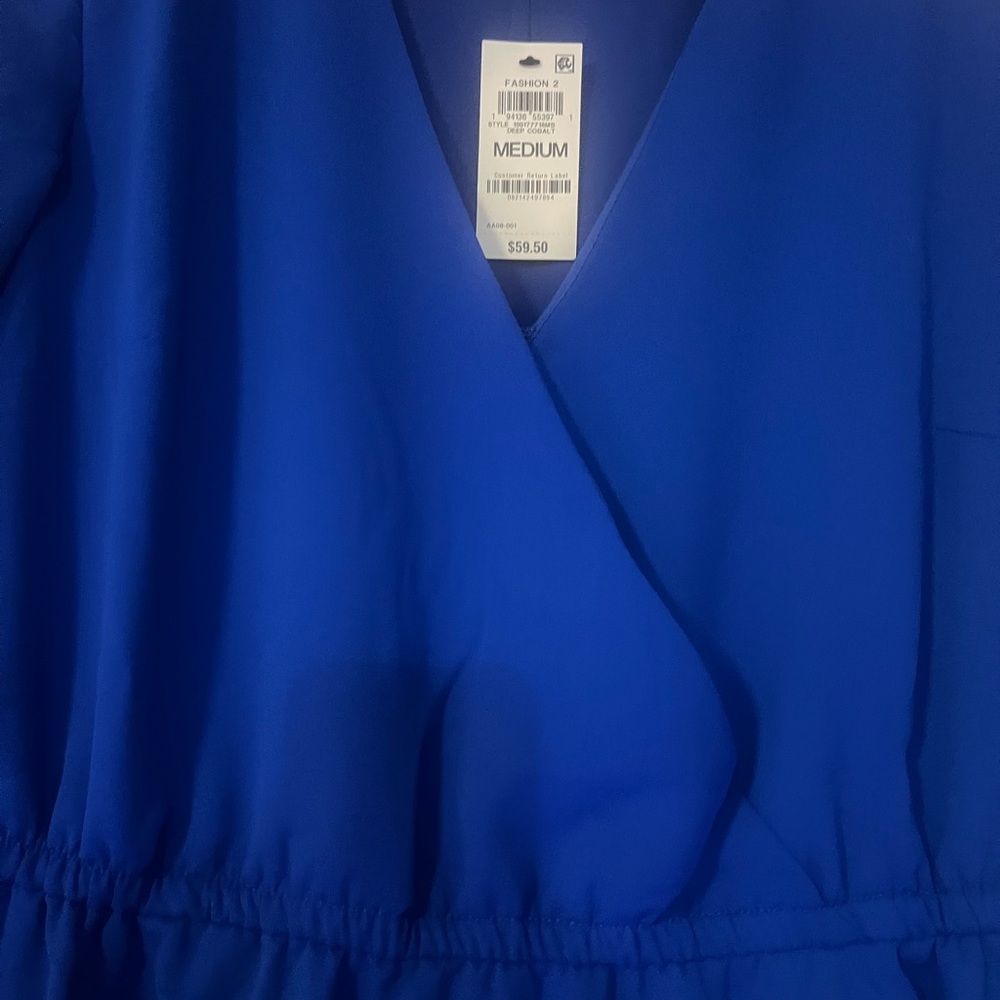 Bar III Women's Asymmetrical Blue Dress